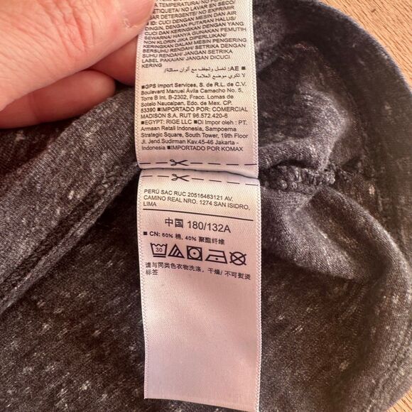 Old Navy Soft-Washed Henley Shirt XXL Dark Charcoal Long Sleeve Marled Knit - Picture 4 of 6